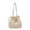 Bolsa Saco com Cordão Colorida Arco-Íris Feminina 2024 Verão Nova Bolsa de Ombro Casual Popular Moda Bolsa Transversal Feminina