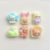 Mini Oso Juguete de Comida Dibujos Animados Resina Accesorios Oso Chef Decoración de Pan Pasador Funda de Teléfono Celular Paquete de Materiales para Uñas