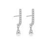 Pendientes de plata de ley S925 con forma de gota de agua y circonitas, estilo coreano, estilo Joker, estilo europeo y americano, con explosiones.