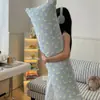 Almohada de gasa de doble capa INS de dibujos animados para niña, almohada de confort para abrazar las piernas, extraíble y lavable, almohada con cremallera lateral para respaldo, almohada corporal larga