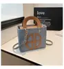 Bolsa de Ombro Grande Capacidade para o Trabalho 2025 Novo Estilo Casual Cor Contrastante Estilo Nicho Coreano Bolsa Quadrada Pequena