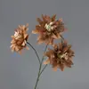 Crisântemo de Garra Grande Artificial 3 Cabeças Crisântemo de Garra Grande Flor Artificial Flor para Salão de Casamento Arranjo de Flores Artificiais Fabricante Venda no Atacado Ponto Epiphyllum