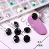 K9 Nuevos Pedrería de Uñas Redondas de 6 mm con Base Puntiaguda de Gama Alta, Pedrería Tridimensional Super Brillante para Decoración de Uñas de Vidrio DIY