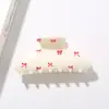 Nuevo pinza de tiburón colorida de lunares transfronteriza, pinza para el pelo semicircular de ABS, clásica y atemporal, accesorio para el pelo de pinza con estampado versátil
