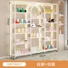 Prateleira de Armazenamento para Cosméticos, Armário de Exposição de Salão de Beleza de Chão, Prateleira de Exposição de Nail Art de Múltiplas Camadas, Prateleira de Exposição de Produtos Multifuncional