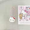 Coração feminino fofo Sanrio pequeno prato pingente Super Q enfeites de mochila escolar pequeno livro vermelho Mesmo desenho animado presente para namoradas
