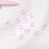 Mini Accesorios para Uñas con Forma de Moño Gelatina Tridimensional Pequeños Moños Flotantes Moños Transparentes de Hielo Pegatinas de Pedrería para Uñas Uñas Portables