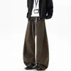 Novedad Otoño 2026 Estilo Coreano de Moda Pantalones Anchos tipo Guadaña con Decoración de Cinturón, Pantalones Largos de Marca de Moda Única con un Toque de Lujo