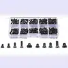 Caja transfronteriza de 500 piezas, tornillo avellanado Phillips de acero al carbono negro, perno tornillo ennegrecido, juego combinado de tornillos