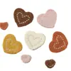 Nuevo Parche de Corazón de Melocotón Bordado de Peluche Amor Parche DIY Accesorios para el Cabello Ropa Materiales para Tocados Bolsas Zapatos Sombreros Accesorios de Bordado