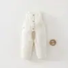 Macacão acolchoado quente para bebê, calça de algodão para criança pequena, calça de algodão para outono e inverno, calça longa acolchoada com abertura entre as pernas para bebê