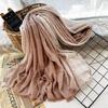 Lenço Personalizado Outono e Inverno Estilo Artístico Japonês Listrado Algodão e Linho Lenço Feminino Estilo Coreano Senso de Atmosfera Lenço Masculino