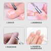 Manicure pequeno empurrador de aço de duas cabeças dupla finalidade brilhante aço inoxidável descascador empurrador removedor de unhas pessoal ferramenta de cuidados com as mãos