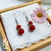Pendientes de Bola de Navidad con Purpurina Transfronterizos Europeos y Americanos con Lazo Hueco, Pendientes Asimétricos, Modernos Accesorios para Orejas de Aguja Plateada