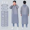 Impermeable de EVA Largo Adulto Niños Engrosado No Desechable Cuerpo Completo Transparente Hombres y Mujeres Senderismo Portátil Poncho Exterior