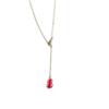 Colar de Cabaça Vermelha Ankola Moda Feminina Simples Alto Padrão Luxo Leve Elegante Corrente para Clavícula Moda All-match Corrente de Suor