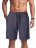 Pantalones cortos casuales de cordón para hombre, de estilo europeo y americano, para exteriores, vacaciones, verano, playa, corte holgado