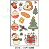 Pegatinas de Tatuaje Coloridas de Navidad Nuevas Transfronterizas para Niños, Maquillaje de Fiesta de Vacaciones de Unicornio Impermeable de Dibujos Animados