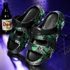 Novas Sandálias Primavera Verão Uso Duplo Respiráveis Chinelos Masculinos Sola Grossa Esporte Casual Antiderrapante Calçados de Praia Roupas Masculinas para Exterior