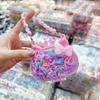 Mini cabeza de princesa en caja pinza pequeña de agarre flequillo pinza frente horquilla rota banda de goma para niños no lastima anillo para el pulgar venta al por mayor