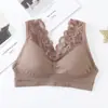 Camisola de Lencería para Mujer Talla Grande Busto Grande con Adorno de Encaje sin Tirantes sin Espalda Anti-exposición Sin Varillas Push-up