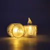 Venta Directa de Fábrica Personalizada Vela Digital LED Cáscara Transparente Vela de Té Vela de Té Sin Humo PVC Vela de Té Desgarrable Vela de Té