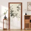 Cortina de Porta Estilo Chinês, Cortina Divisória Mosquiteiro Estilo Chinês, Meia Cortina, Cortina Bloqueadora para Uso Doméstico em Quarto e Cozinha, Instalação Sem Furos, Modelo Novo