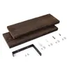 Estante flotante de una palabra de madera retro, estante de almacenamiento de partición de pared de paulownia, estante de almacenamiento móvil de suspensión montado en la pared