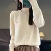 Top, Blusa, Chaqueta, Suéter de Cuello Redondo, Cárdigan de Punto Bordado 26, Estilo Nuevo Suelto para Mujer, Andi Terciopelo Estilo Otoñal Chic
