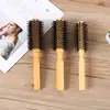 Venta Directa de Fábrica Peine de Haya de Tamaño Mediano para Cabello Rizado Madera Cuidado del Cabello Peinado Antiestático Doméstico Cilíndrico