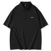 Danbaoni [Novidades para o Verão 10% de desconto] Camisa Polo Masculina de Algodão Puro com Logo Criativo no Peito, Gola Reversível e Mangas Curtas para Homens
