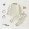 Conjunto de Roupa Íntima para Bebê Outono e Inverno Conjunto Separado para Bebê Primavera e Outono Top de Outono e Calça Conjunto de Duas Peças Pijama Infantil Roupa de Casa
