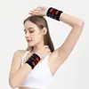 Pulseira de Toalha, Algodão Puro, Absorvente de Suor, Respirável, Fitness, Corrida, Basquete Pulseira de Toalha, Pulseira Anti-Torção Jacquard para Tênis de Mesa