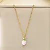 Corrente para Clavícula de Mini Legumes Coloridos com Pingente de Berinjela e Pimentão Gota de Óleo Personalizada Criativa Joia de Colar de Aço Inoxidável