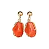 Nuevos pendientes irregulares de resina estilo chino, pendientes de moda retro de nicho de alta gama, lujo ligero, accesorios para orejas de mujer simples y versátiles
