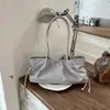 Bolsa de Tecido de Nylon Simples de Grande Capacidade Transfronteiriça com Cordão Bolsa de Ombro Feminina 2026 Nova Versátil para o Trabalho Bolsa de Ombro Único Bolsa Grande