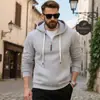 Invierno Transfronterizo Terciopelo Pesado Americano Mismo Estilo para Hombres y Mujeres Pareja Holgada con Capucha y Cremallera para Viajar Sudadera Casual
