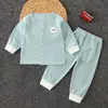 Roupa de Outono para Bebê conjunto Primavera e Outono Algodão Roupas para Ar Condicionado Roupa Íntima Longa para Bebê Roupa Íntima para Recém-nascido Cardigan Pijama Infantil