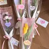 Cartão de Cumprimentos para o Dia das Mães, Série Amor de Mãe, Cartão Pendurado, Cartão de Bênção para Presente com Buquê de Flores DIY, Cartão de Mensagem Atacado