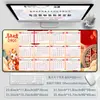 Calendário do Ano do Cavalo 2026 Impermeável Nova Mesa Mat Ano Novo Vermelho Computador Criativo Mouse Pad Extra Grande Gaming