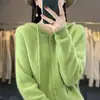 Sudadera con capucha de punto para mujer, nueva para otoño e invierno, transfronteriza, de manga larga, prenda exterior versátil, suéter