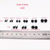 Ojos de Muñeca Insertados en Ojos Juguete Animal Ojos de Muñeca Nariz Todos los Ojos Negros Nariz Globo Ocular Ovalado Accesorios DIY