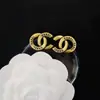 Pendientes de alta calidad para todo tipo de atuendos, pendientes de moda para hombres y mujeres, letras de pedrería, todo a juego, pasador de plata s925, accesorios de aleación