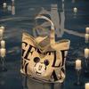 Bolso de lona de gran capacidad para mujer, nuevo bolso de mano de Mickey con dibujos animados, bolso de hombro para estudiantes universitarios, 2024