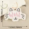 Lixin Bordado Original Accesorios para Ropa Pegatina de Bordado de Gato de Peluche de Dibujos Animados Parche Autoadhesivo para Cuenta Manual Pegatina de Tela