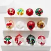 Liquidação Miçangas de Vidro com Gotejamento DIY Contas Redondas Pintadas à Mão para Natal Furo Reto Contas Soltas Acessórios para Joias Pingentes de Pulseira