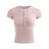 2366-Camiseta de Moda con Cuello Redondo y Mangas Cortas Estilo Europeo y Americano para Mujer 2026 Nueva Colección Primavera y Verano Top Base Sexy Adelgazante