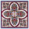 Mai Tong Otoño 130cm Nuevo Bufanda de Twill de Seda Imitación Flor Mariposa Anacardo Bufanda Cuadrada Grande Chal Chal