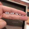 Brincos de pino mini diamante nude com strass branco, todos os tipos, em prata 925, com agulha, para homens e mulheres, com zircônia cúbica