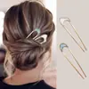 Más fácil para Combinar, Simple, Pasadores de Metal Antiguos, Pasadores en Forma de U, Bolas Elegantes Modernas y de Moda, Pasadores y Pasadores